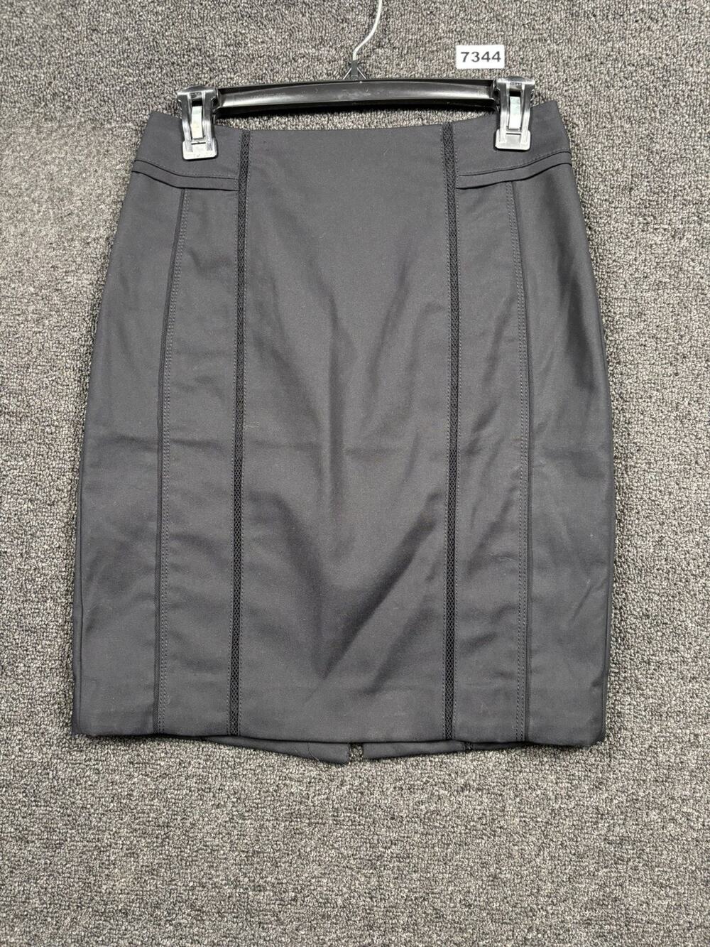 White House Black Market Perfect Form Skirt Womens Size 0 Black Office Career